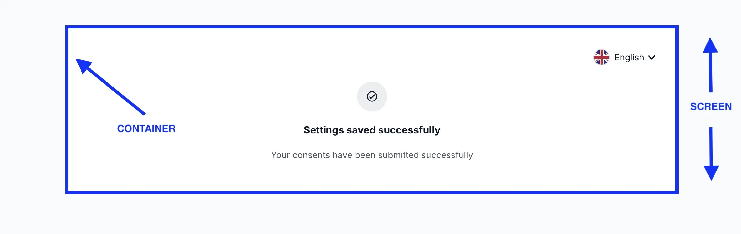 Containers in a status view